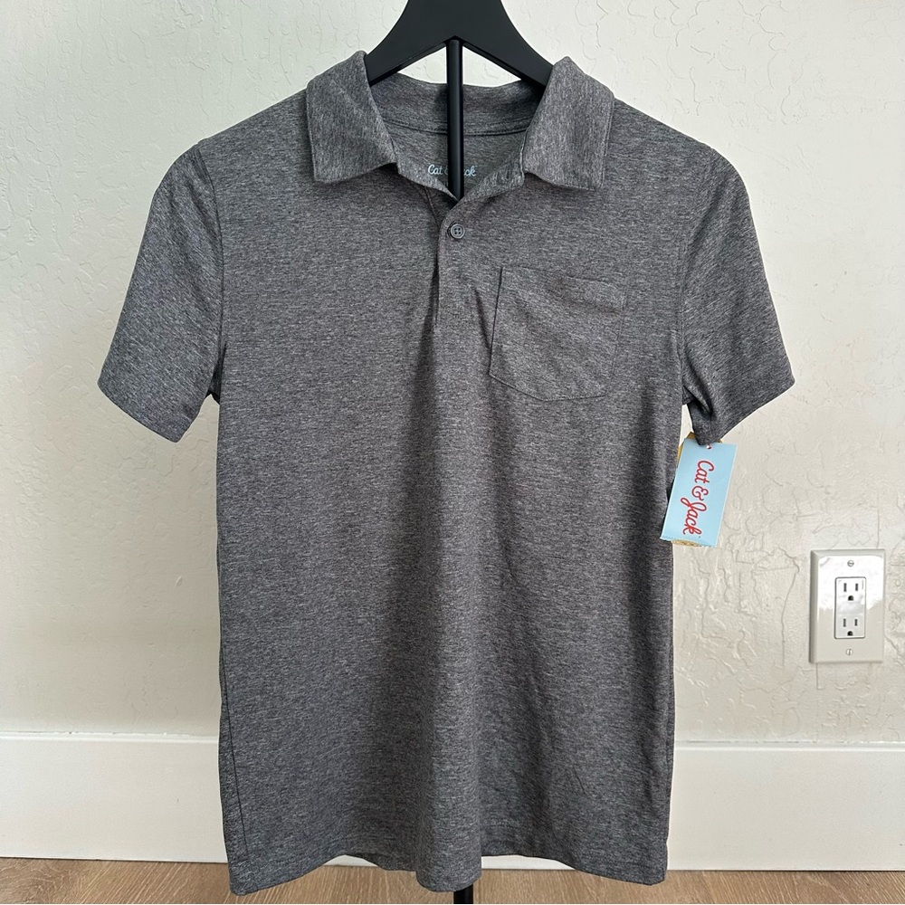 NWT Cat & Jack Dark Gray Polo Shirt